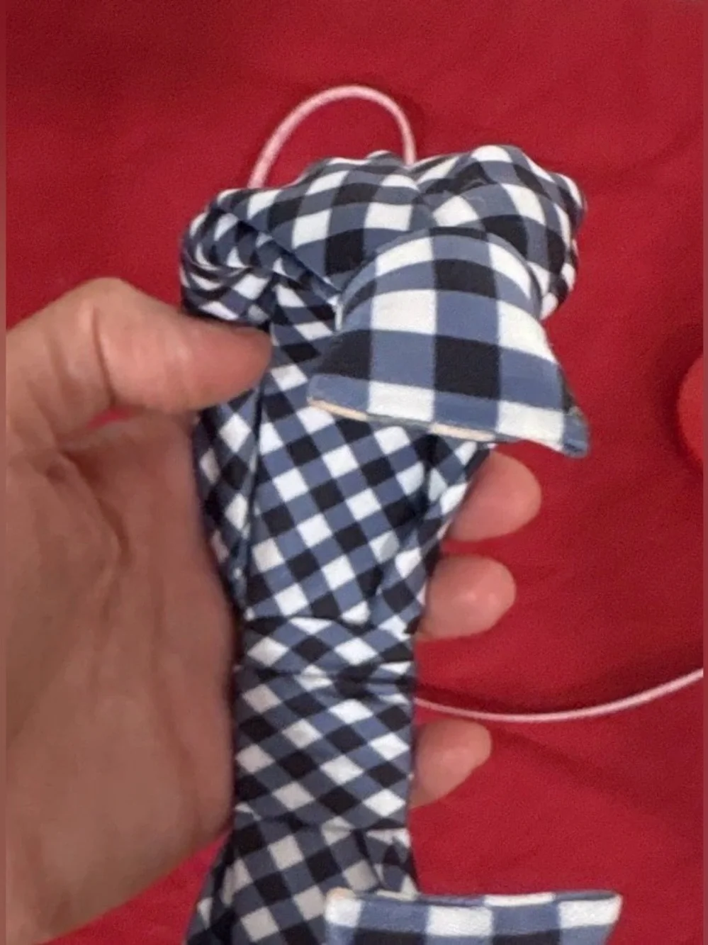 Black & White Gingham Knot Headband - Women Accessories